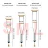 1 Pair Crutches for Walking, Small/Medium/Large Aluminum Underarm Crutches, Ergonomic Medical Crutches, for Elderly, Disabled and Physically Impaired (Size : Large(175-195cm)) powerfully Keep it in view 4
