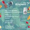 Known Pre-Workout Gummies  Raspberry & Yuzu Flavour  Vegan Gummy Supplement  Caffeine, Taurine, Citrulline, Alanine & Vitamins D3, B3, B6, C  Energy, Focus & Endurance  45 Servings  Men & Women view 4