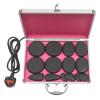 18 Piece Portable Electric Hot Stone Massage Set, Massage Stone Warmer Set, with Heater, Hot Rocks Basalt Massage Stones for Professional or Home Spa Stone Therapy, Healing, Pain Relief view 2