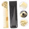 IWOWHERO Men Dual-sided Skull Comb for Beard Grooming and Hair Styling Compact Elegant Design for for All Hair Types and Styles Includes Protective Case view 4