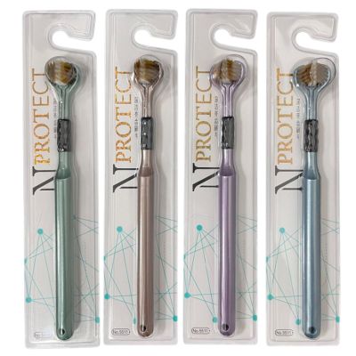 10pieces Three Sided Toothbrush | 3 Sided Toothbrush | Three-Sided Soft Bristle Toothbrush | All-Round Cleaning Toothbrushes | Manual Toothbrushes for Teeth Care and Gum Care