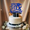 RLXPT It's Dr Actually Cake Topper, Doctoral Degree Cake Decorations, Blue Glittery Class of 2025 Doctorate Graduation Party Decorations view 2