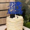 RLXPT It's Dr Actually Cake Topper, Doctoral Degree Cake Decorations, Blue Glittery Class of 2025 Doctorate Graduation Party Decorations view 3