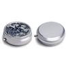 Round Pill Box Chinese Horse Pattern Printed 3 Compartment Small Pill Case Portable Travel Pill Container to Hold Supplements Vitamins Fish Oil Medication view 3