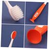 KOMBIUDA 4pcs Boys and Girls Toothbrush Ultra-fine Bristles Adorable Design Non-Slip Handle Ergonomic for Years Old Manual Tooth Cleaning view 4