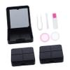 KOMBIUDA Lens Case Set 3pcs Black with Mirror Portable Lens Storage Box for Women and Daily Use view 1