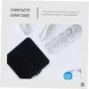 KOMBIUDA Lens Case Set 3pcs Black with Mirror Portable Lens Storage Box for Women and Daily Use view 4