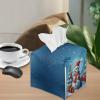 AFPANQZ 3D Snowman Tissue Box Cover Leather PU Modern Square Tissue Box Holder for Bathroom Bedroom Napkin Holder Case Foldable Facial Paper Organizer Dispenser view 4