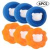 YIWEOG Laundry Ball Remover 6PCS Clothes Anti-Winding Adsorption Hair Removal Cleaning Ball Dryer Ball for Clothing Pet Hair Remover Reusable Hair Remover Washing Machine Hair Catcher Laundry Ball (3 view 3