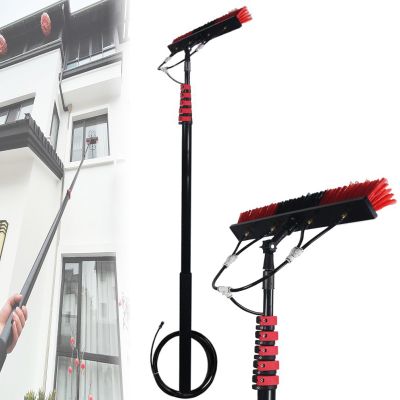 JYVDGGKKW Telescopic Glass Cleaning Gazebo Extendable Length 12ft-36ft Window Cleaning Tool Kit for Cleaning Solar Plates, Roofs, Truck Washing (Size: 36ft)