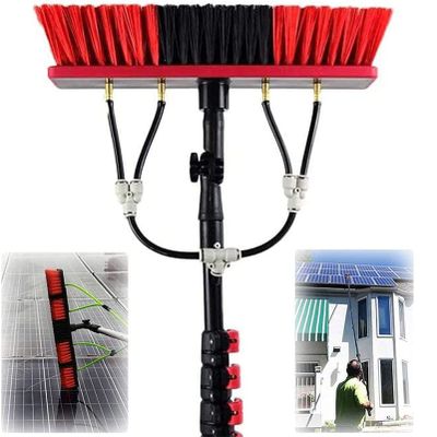 JYVDGGKKW Water Fed Pole Kit 3.6M 5.4M 6M 7.2M 9M 11M Outdoor Window Cleaning Pole Water Fed Telescopic Brush With Hose Spray Solar Panel Cleaning Outdoor Washing Equipment Tool