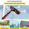 JYVDGGKKW Cleaning Kit Telescopic Brush3.6m-10.8m Window Cleaning Pole,Water Fed Pole Kit With Hose Spray,Extendable Solar Panel Water Spray Cleaning Brush Window Cleaner Kit, Safe and Clean view 2