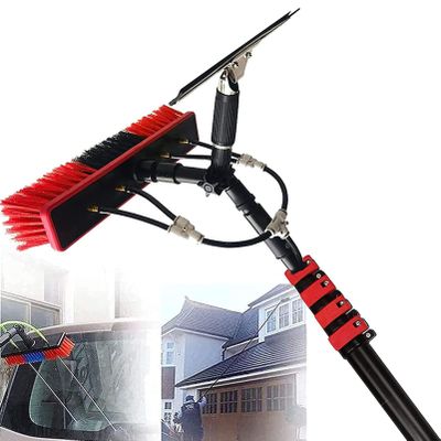 JYVDGGKKW 3.6-12m Window Cleaning Pole, Telescopic Window Cleaner Kit, Water/Hose Fed Pole, Window Cleaning Brush Equipment, Cleaning Photovoltaic and Solar Panels,39FT/12M