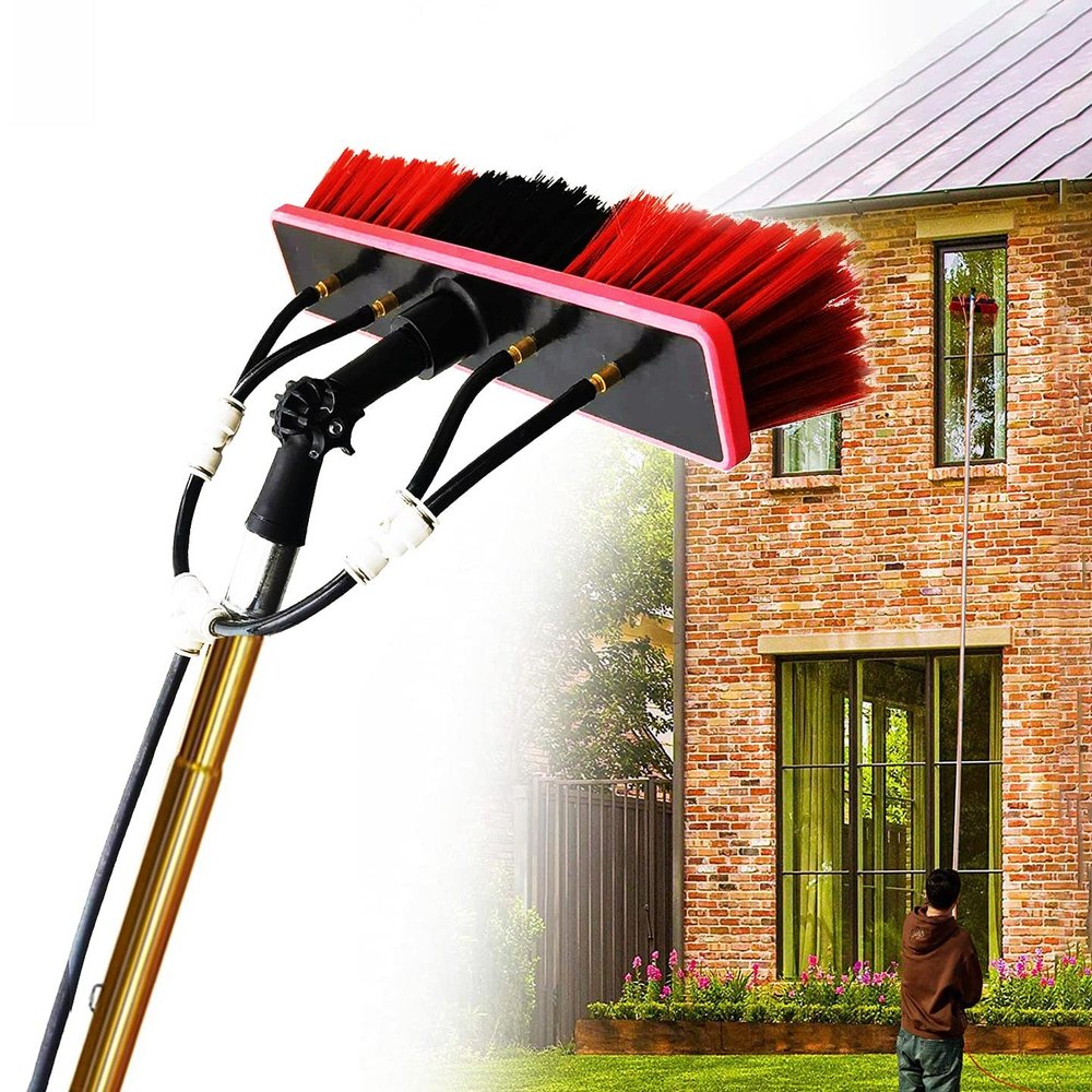 JYVDGGKKW Telescopic Brush Cleaning 3~12M Window Cleaning Waterfed Poles, Conservatory Roof Cleaner Solar Panel Cleaning Kit Window Cleaning Equipment Extendable Water Fed Extendable Brush,