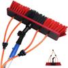 JYVDGGKKW Telescopic Window Cleaning Pole with Water Fed Brush Head Extendable Cleaner for Conservatory Roof Photovoltaic Panel Trucks and More Window Cleaner Kit for Roof Cleaning 50cm Brus view 1