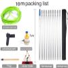 JYVDGGKKW Telescopic Window Cleaning Pole with Water Fed Brush Head Extendable Cleaner for Conservatory Roof Photovoltaic Panel Trucks and More Window Cleaner Kit for Roof Cleaning 50cm Brus view 2