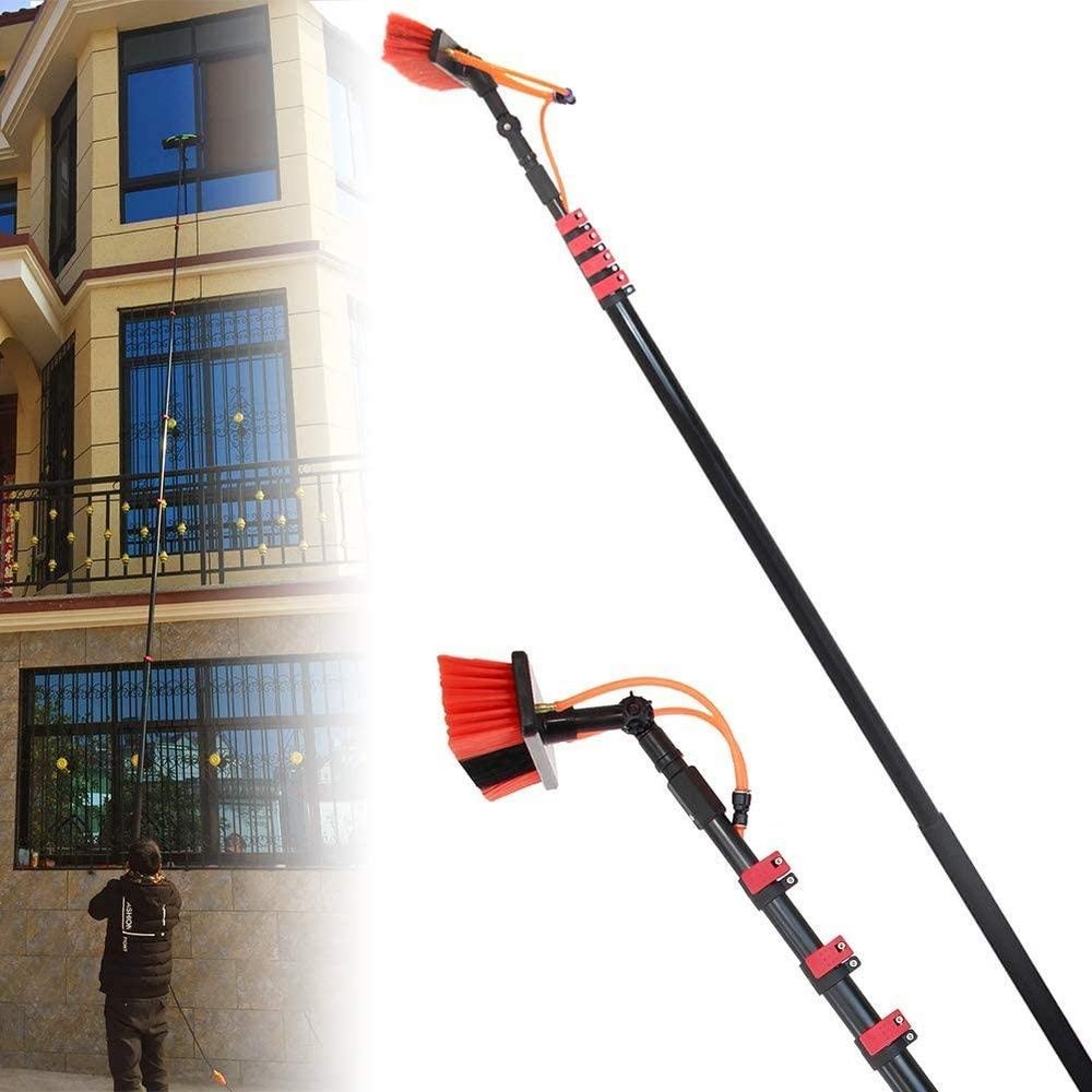 JYVDGGKKW Window Cleaning Pole 3.6-11M Water Fed Telescopic Brush Extendable Cleaner Conservatory Roof Cleaning Tools and Buses Car Wash Also Suitable for Photovoltaic and Solar Panels