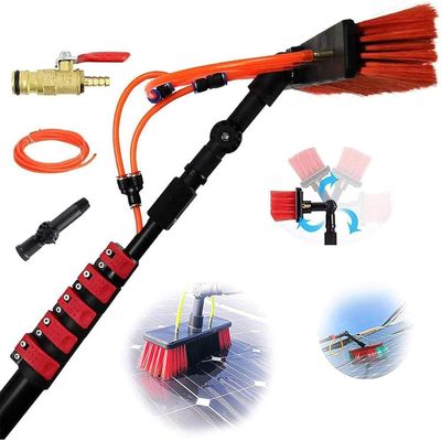 JYVDGGKKW Water Fed Pole Kit, 12-39 Foot Window Cleaning Water Fed Poles, Roof Telescopic Cleaning Kit, Water/Hose Fed Pole, Solar Panel Cleaning Equipment, Long Pole Window Cleaner with 180