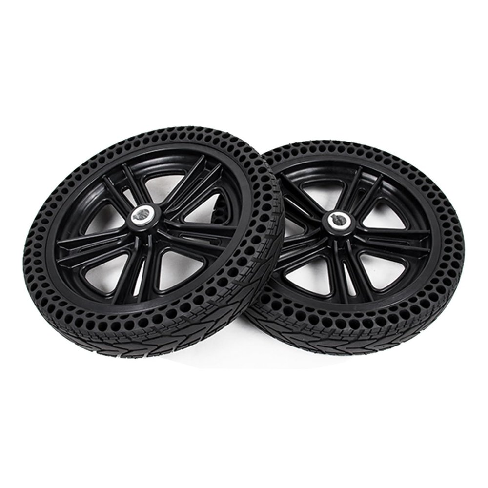 12 Inch Honeycomb Solid Wheel Assembly, 122.5 Electric Wheelchair Replacement Rear Wheels, ABS Plastic Hub, 1 Pair