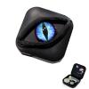 Contact Lens Cases, Halloween Scary Eye Personality Contact Storage Box, with Mirror, Tweezers & Suction Stick,No Contain Contact Lens,Travel Portable Lens Organizer BoxD (Blue) view 1