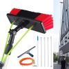 JYVDGGKKW Cleaning Brush 16.5-39.5 Ft Window Cleaning Pole Outdoor Water Fed Telescopic 2 In 1 Brush Squeegee Attament Professional Extendable Cleaner Conservatory Roof Gutters(30Cm Brush 8M view 1