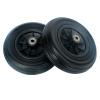 2pcs 7 Inch Castor Rollator Replacement, Manual Wheelchairs Solid Front Wheels, ABS Plastic Hub with Polyurethane Tire view 1