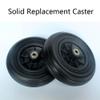 2pcs 7 Inch Castor Rollator Replacement, Manual Wheelchairs Solid Front Wheels, ABS Plastic Hub with Polyurethane Tire view 4