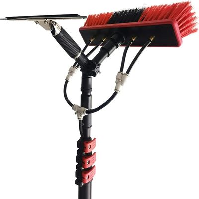 JYVDGGKKW Telescopic Water Fed Window Cleaning Pole with Extendable Handle 36ft/11m Reach Multifunctional Car and Window Cleaning Brush