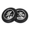 2pcs 10 Inch Electric Wheelchair Front Wheel Assembly, 102 Scooter Walker Rollator Replacement Wheels, Solid Polyurethane Tire view 1