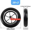 2pcs 10 Inch Electric Wheelchair Front Wheel Assembly, 102 Scooter Walker Rollator Replacement Wheels, Solid Polyurethane Tire view 3