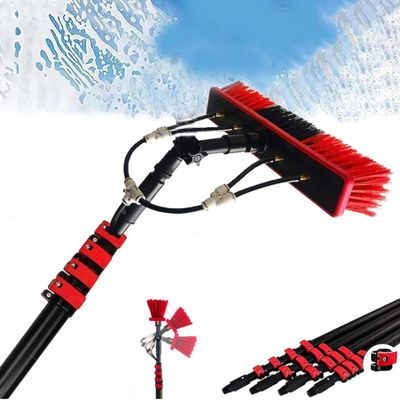 JYVDGGKKW Water Fed Pole Kit, Water Fed Pole Kit, 12-36ft Length Water Fed Brush w/180 Rotatable Brush Head, Water Fed Cleaning System, Outdoor Window Cleaner Hose for Window Glass Extendab
