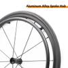 1 Pair 24 Inch Inflatable Rear Wheels for Sports Wheelchair, 241(25-540) Polyurethane Wheel, Aluminum Hub, 0.5in(1/2") Bearing view 4