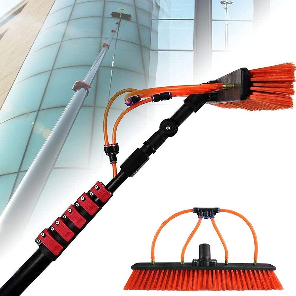 JYVDGGKKW 3.6-11M Waterfed Telescopic Pole Truck Washing Brush with Pole System for Window Cleaning Photovoltaic Panel Cleaning Trucks Cleaning Conservatory Roof