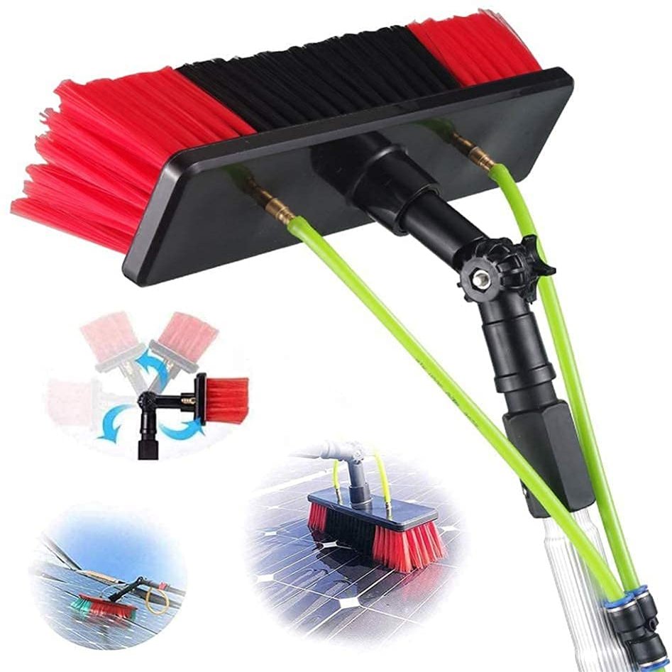 JYVDGGKKW Window Cleaning Pole Water Fed Telescopic Brush, Extendable Cleaner Conservatory Roof for Solar Photovoltaic Panel Cleaning, Trucks Windows Washing
