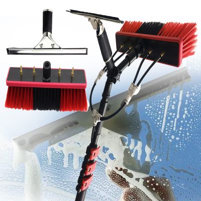 JYVDGGKKW Cleaning Brush Window Cleaning Brush,Window Cleaner Kit,Water/Hose Fed Pole,Cleaning Photovoltaic And Solar Panels,Extending Rod Water Spray Brush Window Glass Photovoltaic Plate C