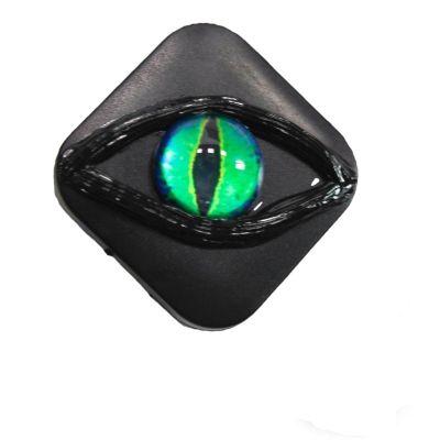 Contact Lens Cases, Halloween Scary Eye Personality Contact Storage Box, with Mirror, Tweezers & Suction Stick,No Contain Contact Lens,Travel Portable Lens Organizer BoxD (Green)