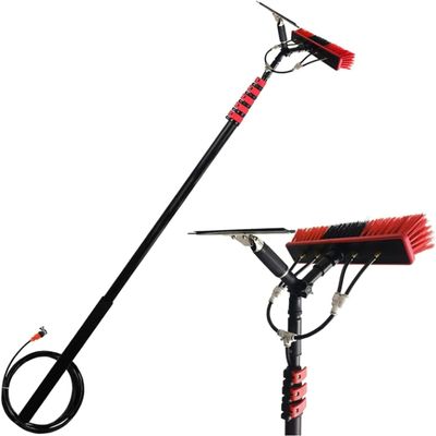 JYVDGGKKW Water Fed Pole Kit, Water Fed Pole Kit, Professional Solar Panel Window Cleaner with Squeegee Telescopic Window Glass Cleaning Brush & Pole Kit Truck Caravan Spray Washer Washing E