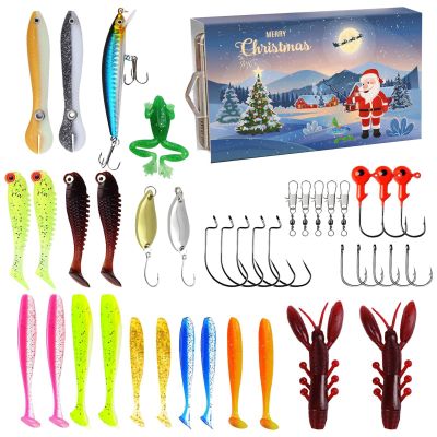 Fishing Advent Calendar - Fishing Lure Advent Calendar 2024 | Christmas Countdown Advent Calendar Advent Fishing Calendar 2024 for Valentine's Day, Thanksgiving, Christmas