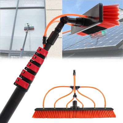 JYVDGGKKW 6m Aluminum Alloy Material Telescopic Pole High-altitude Photovoltaic Panel Cleaning Tool Commercial Window Cleaning Kit Water Fed Cleaning System more Convenient/safer