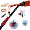 JYVDGGKKW Water Fed Pole Kit, 12-39 Foot Window Cleaning Water Fed Poles, Roof Telescopic Cleaning Kit, Water/Hose Fed Pole, Solar Panel Cleaning Equipment, Long Pole Window Cleaner with 180 view 1
