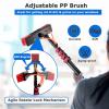 JYVDGGKKW Photovoltaic Panel Cleaning Brush, High-Altitude Cleaning Brush with Extension Pole, Water Fed Pole Brush, Telescopic Window Cleaning Tools,30cmbrush-18FT/5.4M view 2