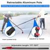 JYVDGGKKW Photovoltaic Panel Cleaning Brush, High-Altitude Cleaning Brush with Extension Pole, Water Fed Pole Brush, Telescopic Window Cleaning Tools,30cmbrush-18FT/5.4M view 3