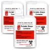 Baderke 3 Pcs Pocket Travel Sharps Disposal Container, 80ml Sharps Container Small Needle Disposal Portable Biohazard Syringe Container for Home Travel Diabetic Supplies (Clear) view 1