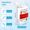 Baderke 3 Pcs Pocket Travel Sharps Disposal Container, 80ml Sharps Container Small Needle Disposal Portable Biohazard Syringe Container for Home Travel Diabetic Supplies (Clear) view 2