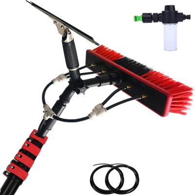 JYVDGGKKW Telescopic Roof Cleaning Set with Soap Dispenser for Solar System and Patio 6M Extension Rod for Winter Garden PV System and Window Cleaning 55CM Brush Included