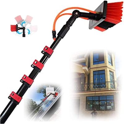 JYVDGGKKW Water Fed Pole Kit, Water Fed Pole Kit, Window Cleaning Pole, Water/Hose Fed Extendable Pole Window Cleaning Brush Equipment Cleaning Photovoltaic And Solar Panels(30FT/9M)