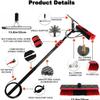 JYVDGGKKW Water Fed Pole Kit, Water Fed Pole Kit, 12-39 Feet Water Fed Cleaning Brush with Squeegee & Telescopic Brush, Window Cleaner & Solar Panel Cleaning System Washing Kit for High Wind view 2