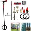 JYVDGGKKW Water Fed Pole Kit, Window Cleaning Pole Kit, Water Fed Window Cleaning Pole 12-39FT Telescopic Window Cleaning Kit with Bendable Head, Squeegee Shower Cleaner for High Window(18FT view 2