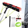 JYVDGGKKW Telescopic Water Fed Window Cleaning Pole Kit 20ft Extendable Pole with Squeegee Brush Hose Fed for Conservatory Solar Panel Cleaning. view 1