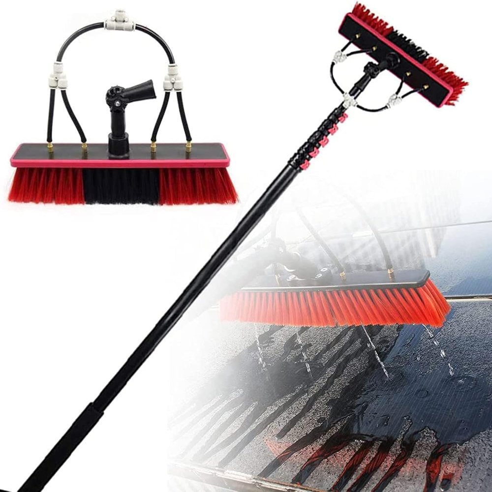 JYVDGGKKW Water Fed Pole Kit, Window Cleaning Pole, Extension Pole Water Fed Pole Kit for Solar Panel Cleaner and Outdoor High Washing Tool, Extendable Telescopic Window Cleaning Roof Cleane